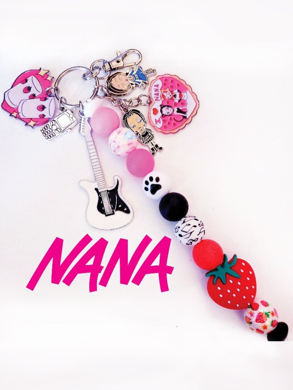 Handmade Nana Komatsu Nana Osaki Anime Strawberry Keychain